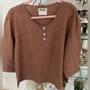 Flax Women's Tan Blouse